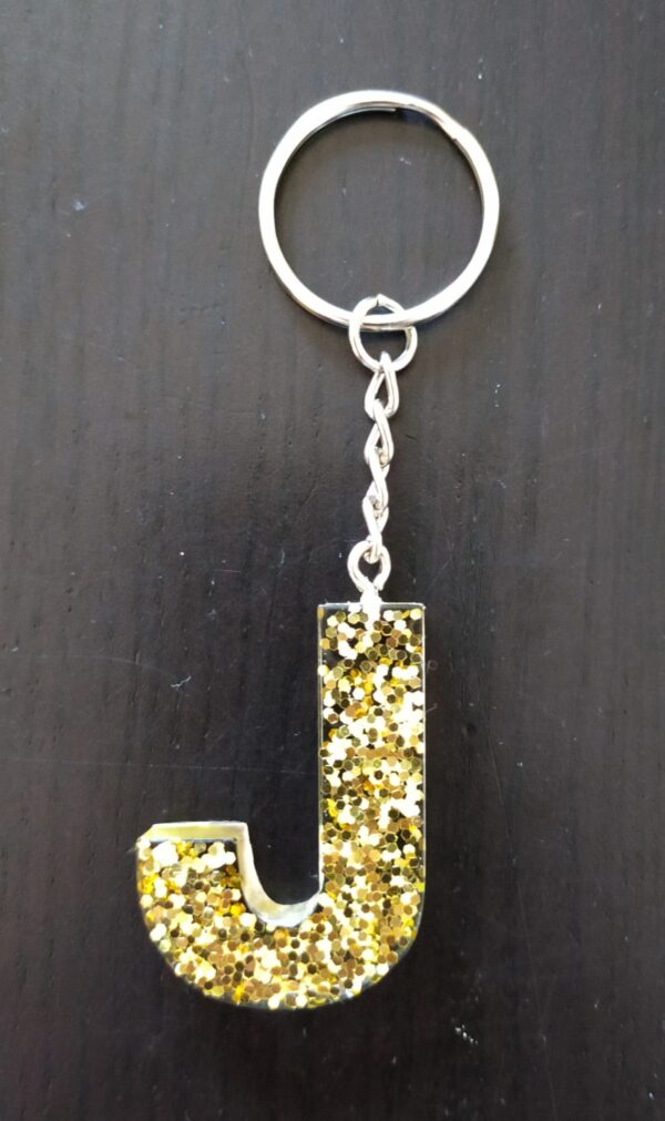 Sleutelhanger Letter J Goud