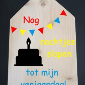 Verjaardag aftel huisje